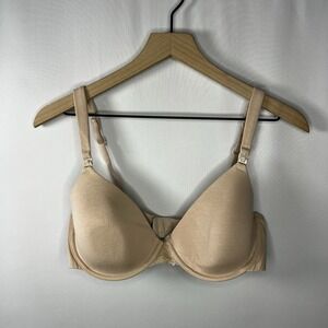 Gillian & O'Malley Nursing Women Sz 36D Nude Seamless T-Shirt Bra Adjustable